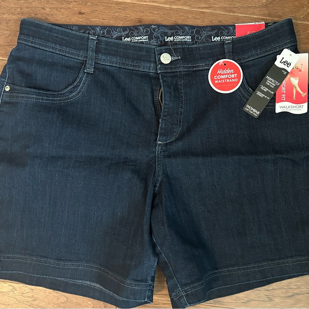 Lee Women's Dark Blue Comfort Waistband Shorts